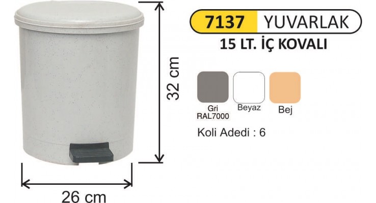 PEDALLI ÇÖP KOVASI 2 NO 15 LT 7137