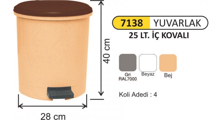 PEDALLI ÇÖP KOVASI 3 NO 25 LT 7138