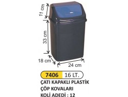  ÇÖP KOVASI PLASTİK 16 LT 7406